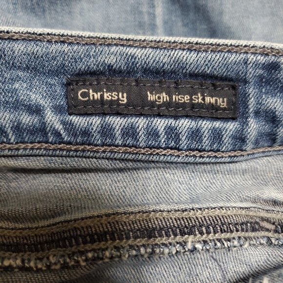 Citizens of Humanity Chrissy High Rise Skinny Jeans Women's Sz 30 Distressed - Picture 11 of 12